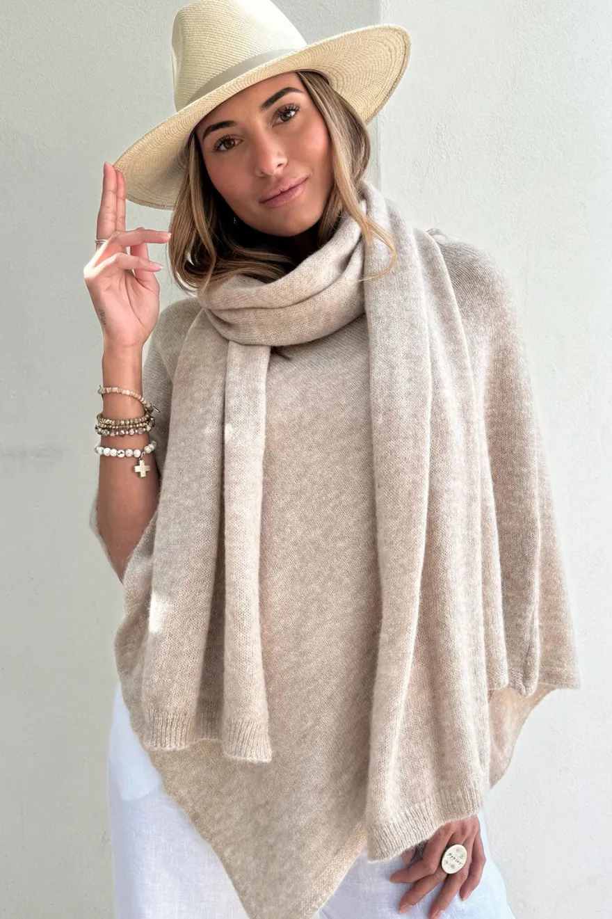 Adams alpakkahuivi, beige