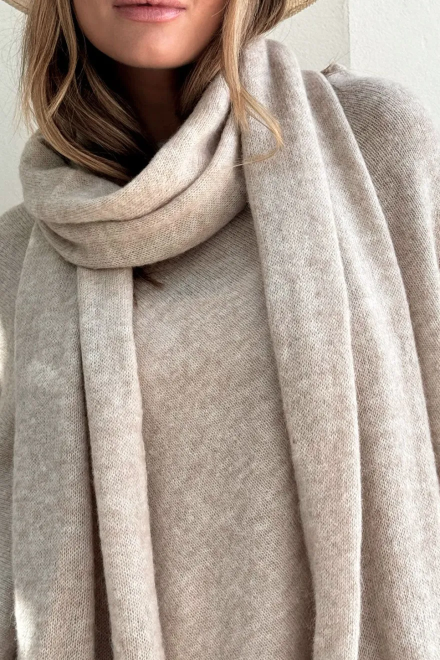 Adams alpakkahuivi, beige