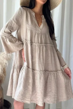 Addie pellavamekko, cashmere