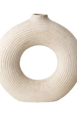 Agadir round maljakko, ivory