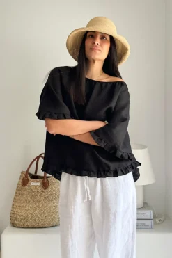Alessia pellavapaita, musta