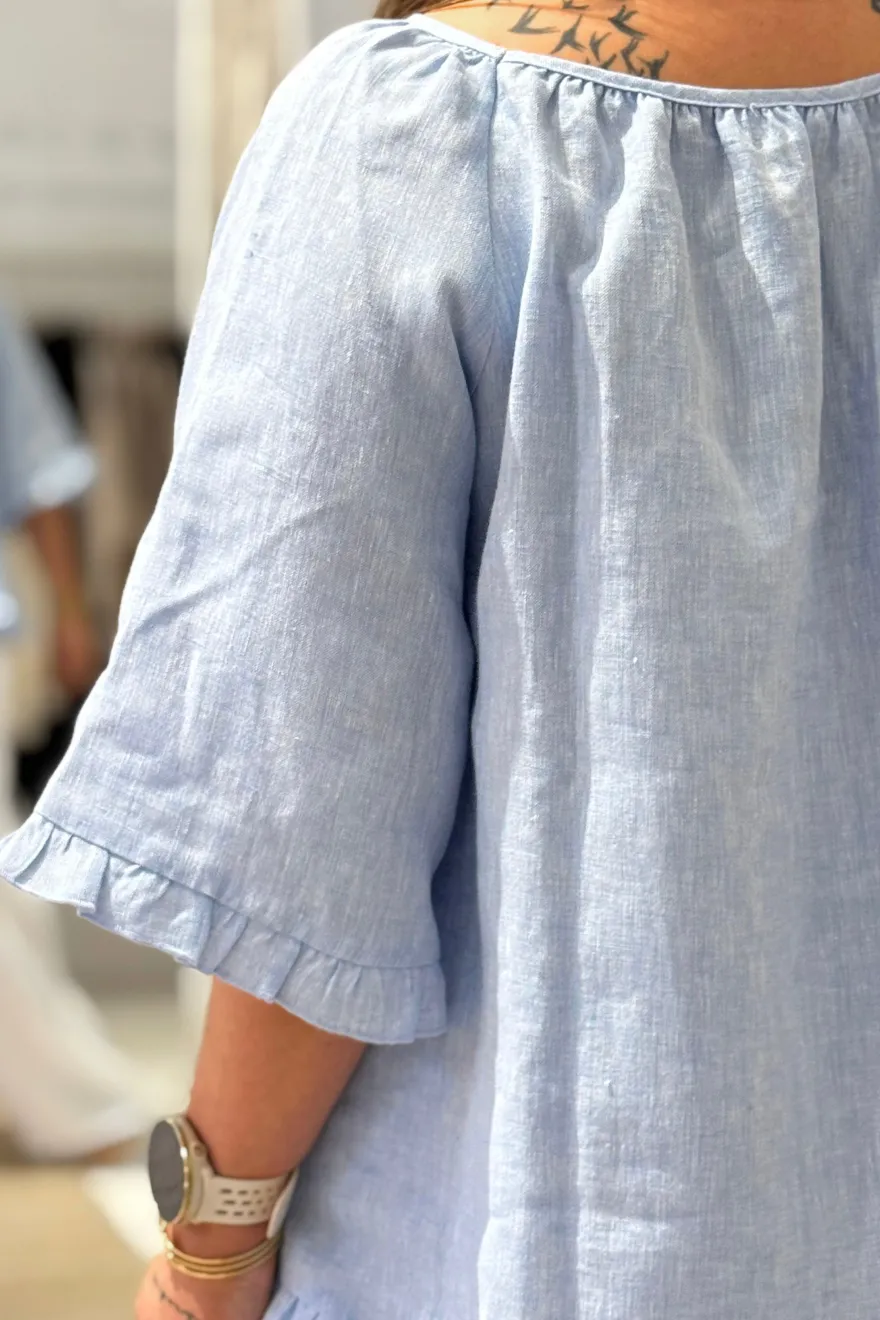 Alessia pellavapaita, oxford blue