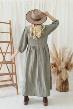 Almira pellavamekko, camo vihreä