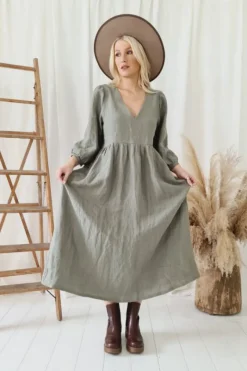 Almira pellavamekko, camo vihreä