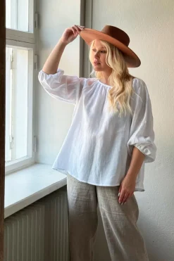 Analise pellavapaita, valkoinen
