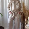 Baggy pellavahousut, cashmere