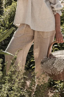 Baggy pellavahousut, cashmere