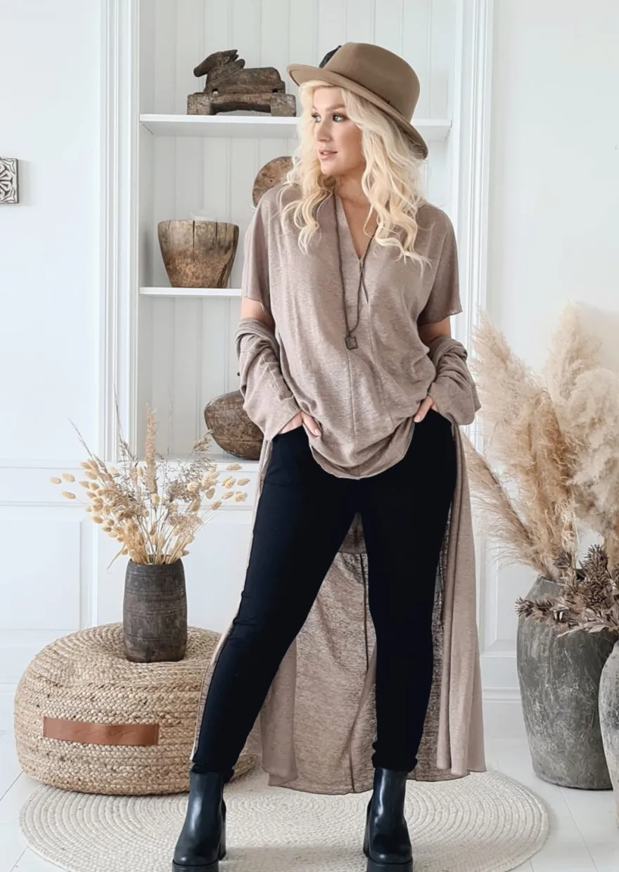 Bamboo button joggers, musta