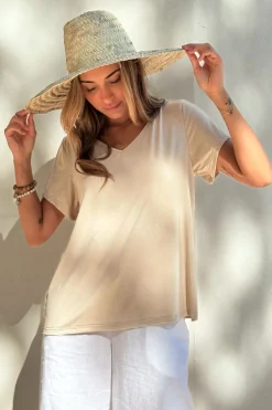 Bamboo daily t-paita, beige
