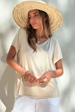 Bamboo daily t-paita, beige