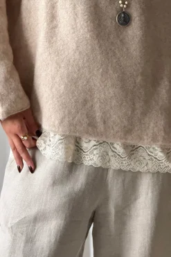 Bamboo Lace Daily toppi, beige