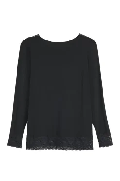 Bamboo Lace Divine pitkähihainen paita, musta