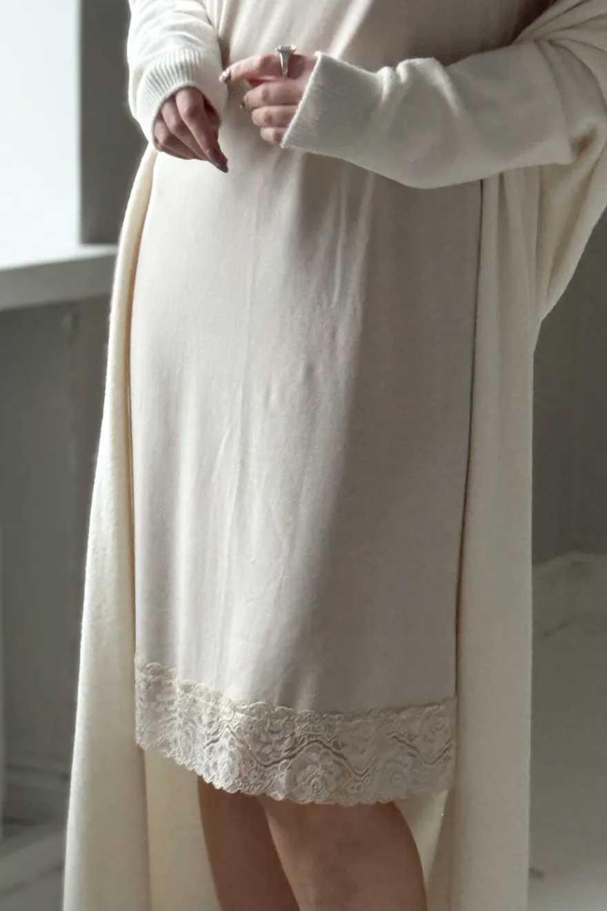 Bamboo Lace Joice slip mekko, beige