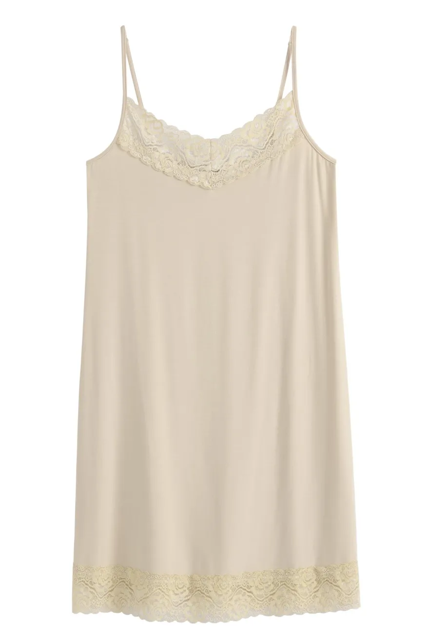 Bamboo Lace Joice slip mekko, beige