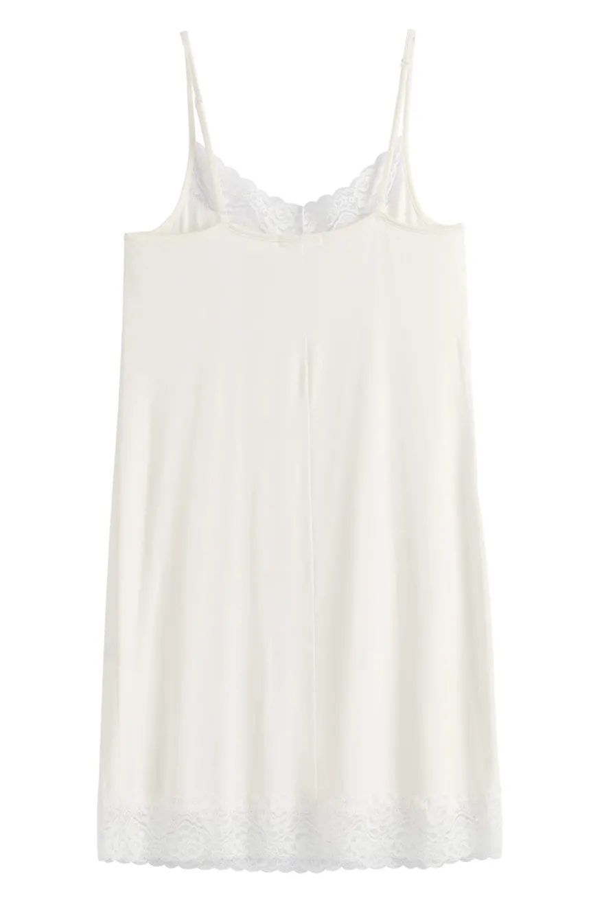 Bamboo Lace Joice slip mekko, valkoinen
