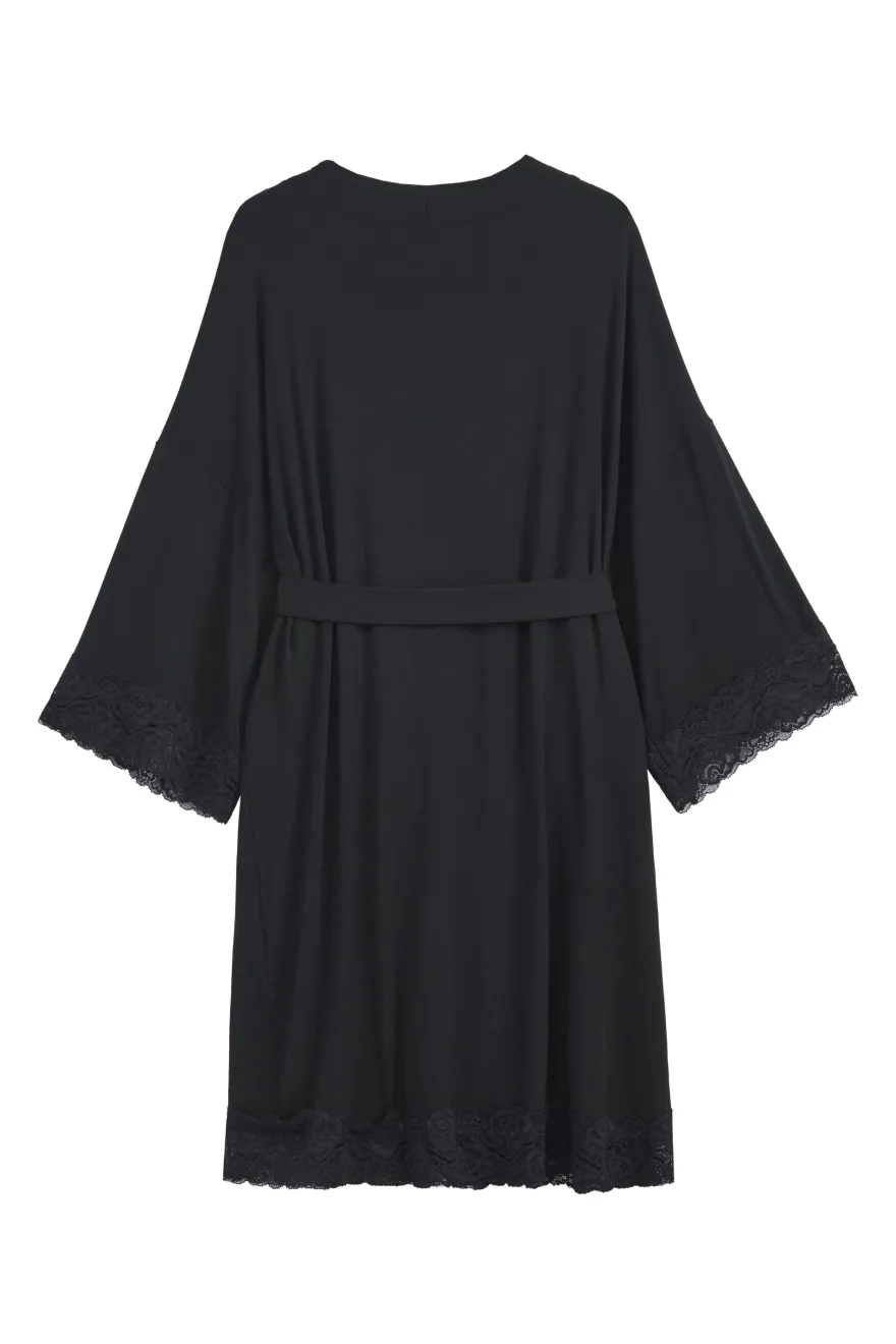 Bamboo Lace kimono, musta
