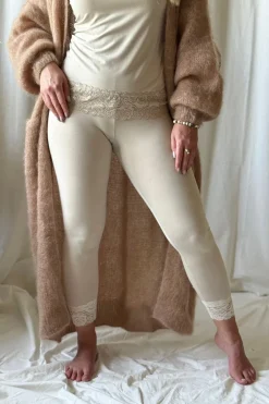 Bamboo Lace leggingsit, beige