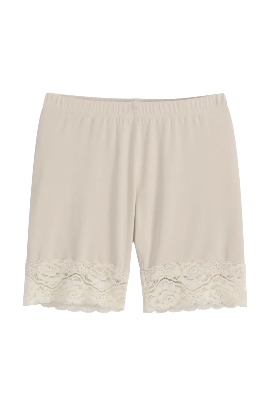 Bamboo Lace pyöräilyshortsit, beige