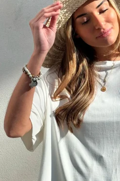 Bamboo oversized t-paita, valkoinen