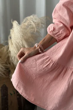 Belle pellavamekko, baby pink