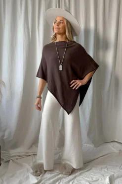Be Mine poncho, espresso