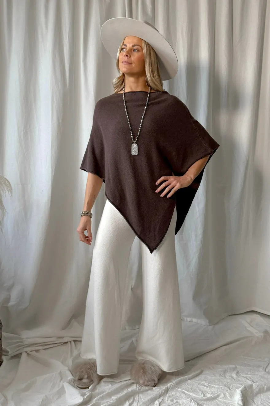 Be Mine poncho, espresso