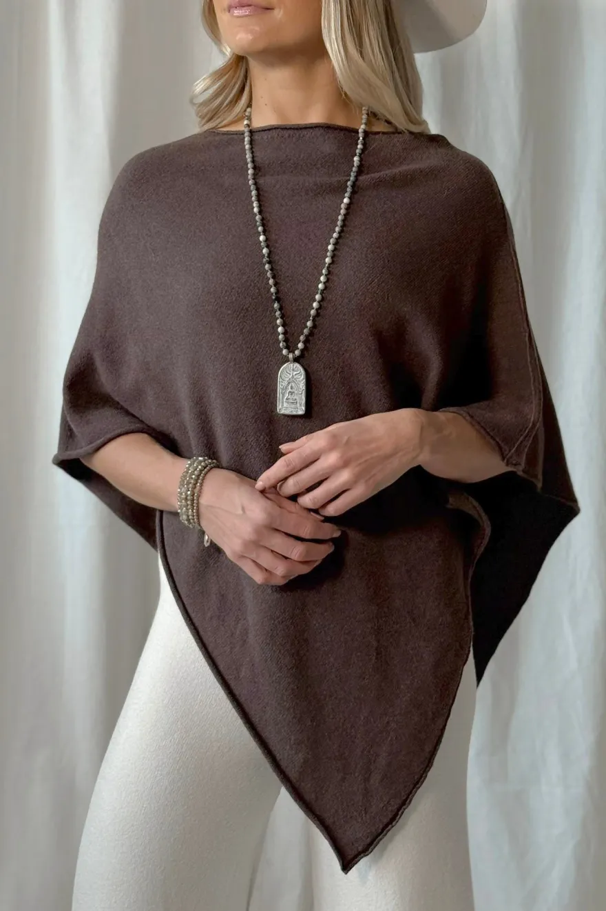 Be Mine poncho, espresso