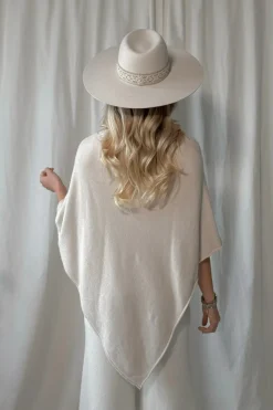 Be Mine poncho, light beige