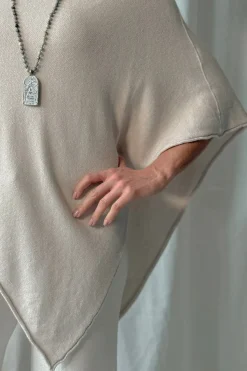 Be Mine poncho, light beige