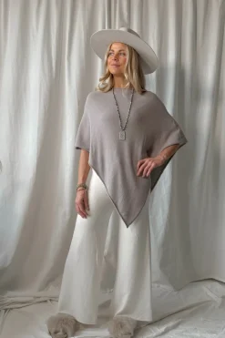 Be Mine poncho, taupe