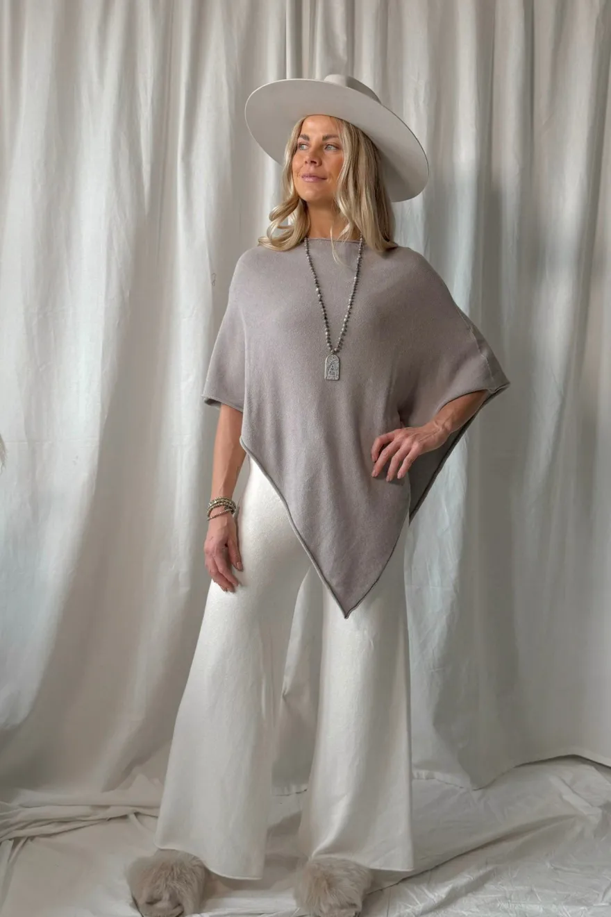 Be Mine poncho, taupe