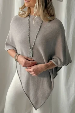 Be Mine poncho, taupe