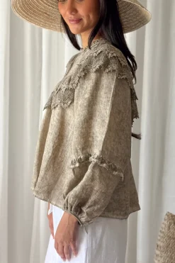 Boho Lace pellavapaita, savanna
