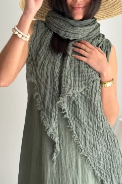 Boho mesh pellavahuivi, camo