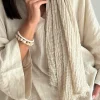 Boho mesh pellavahuivi, hiekka