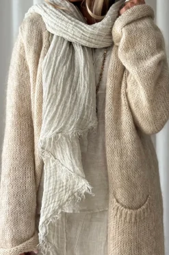 Boho mesh pellavahuivi, hiekka