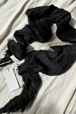 Boho mesh pellavahuivi, musta