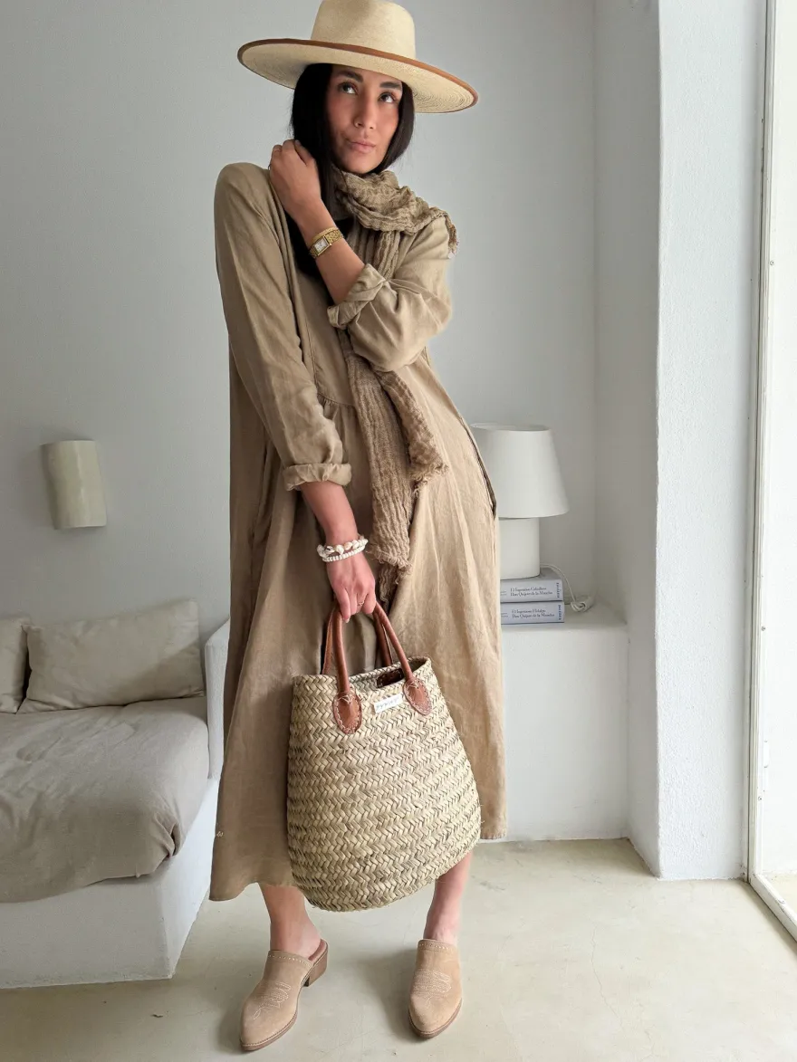 Boho mesh pellavahuivi, savanna