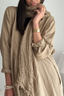 Boho mesh pellavahuivi, savanna