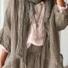 Boho mesh pellavahuivi, taupe