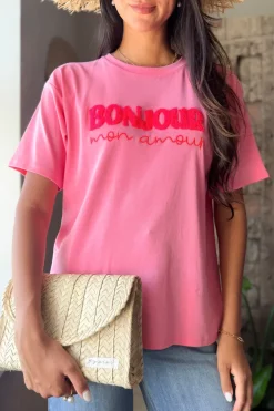 Bonjour t-paita candy pink