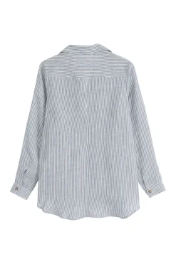 Boyfriend pellavapaitis, blue stripe