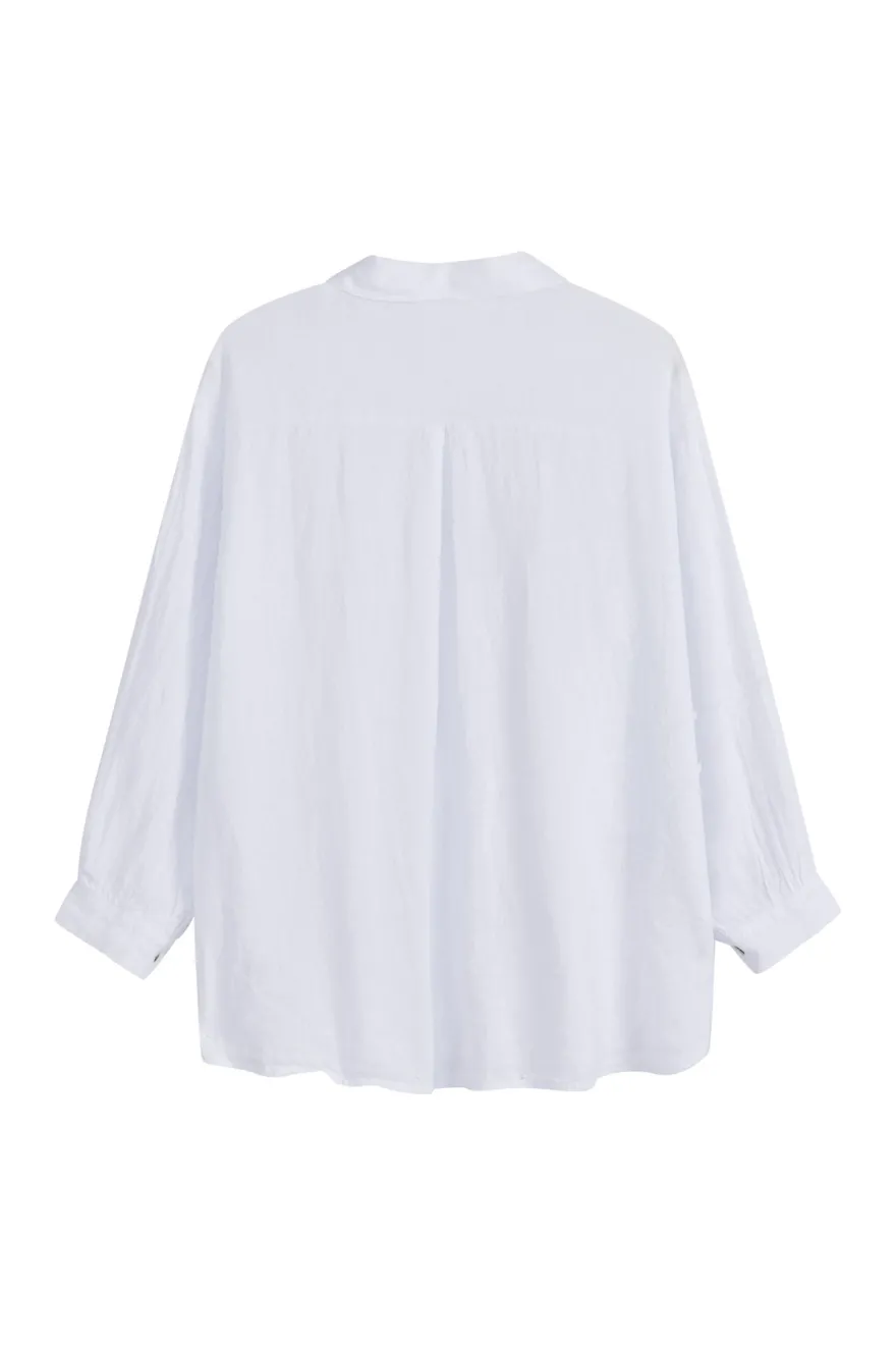 Breezy pellavapaita, white