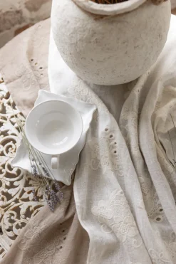 Brocante kaitaliina, antique white