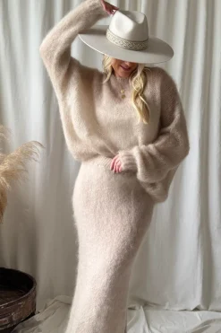 Bubble dream mohairneule, beige