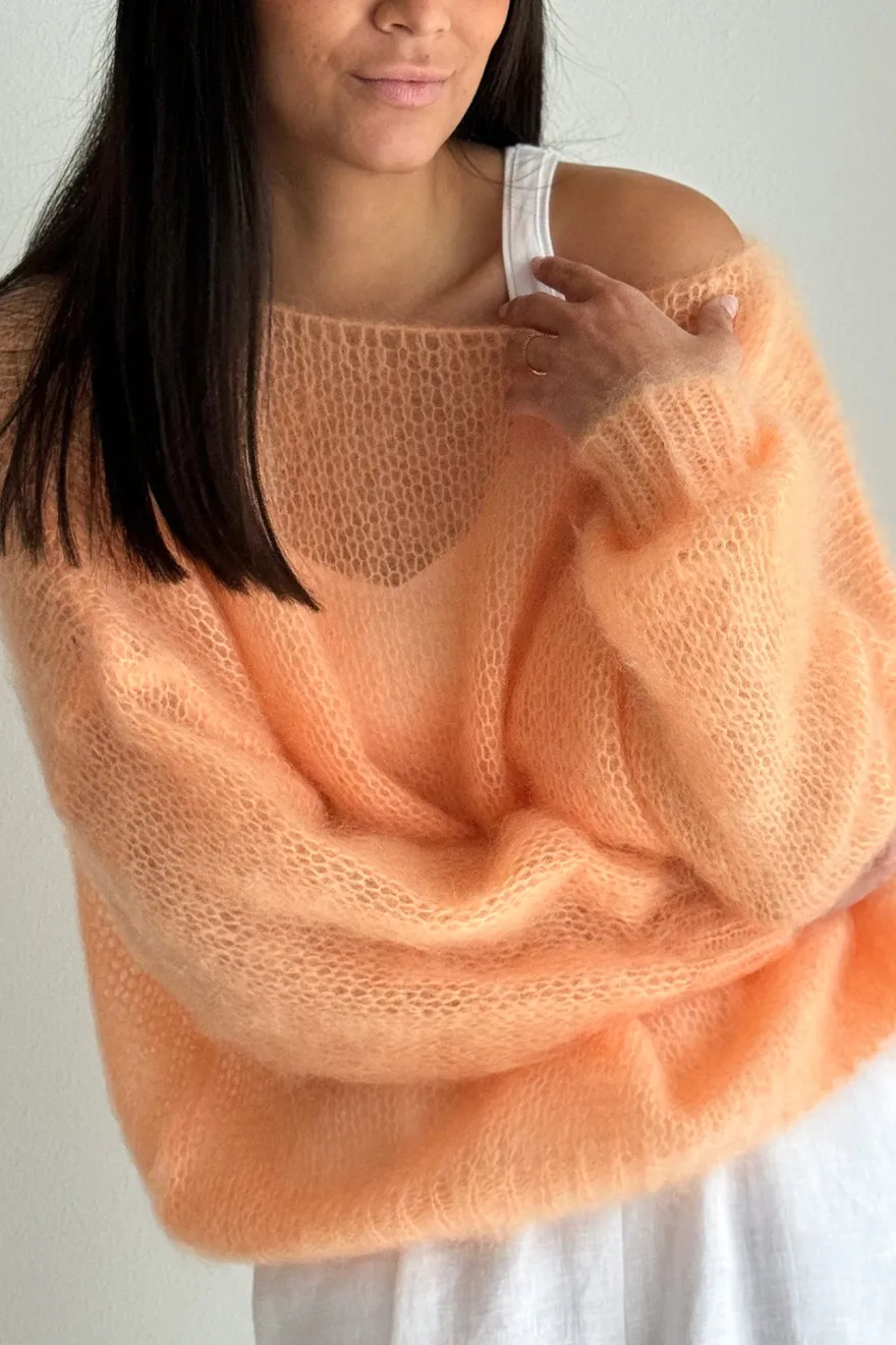Bubble dream mohairneule, peach