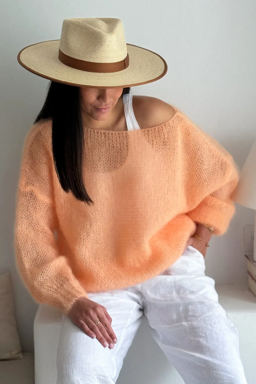 Bubble dream mohairneule, peach