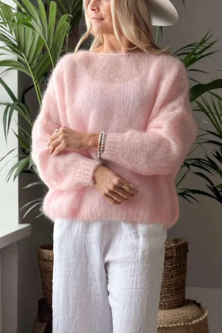 Bubble dream mohairneule, rose