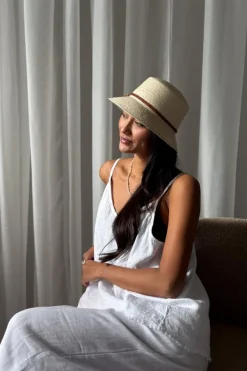Bucket hattu, vaalea natural