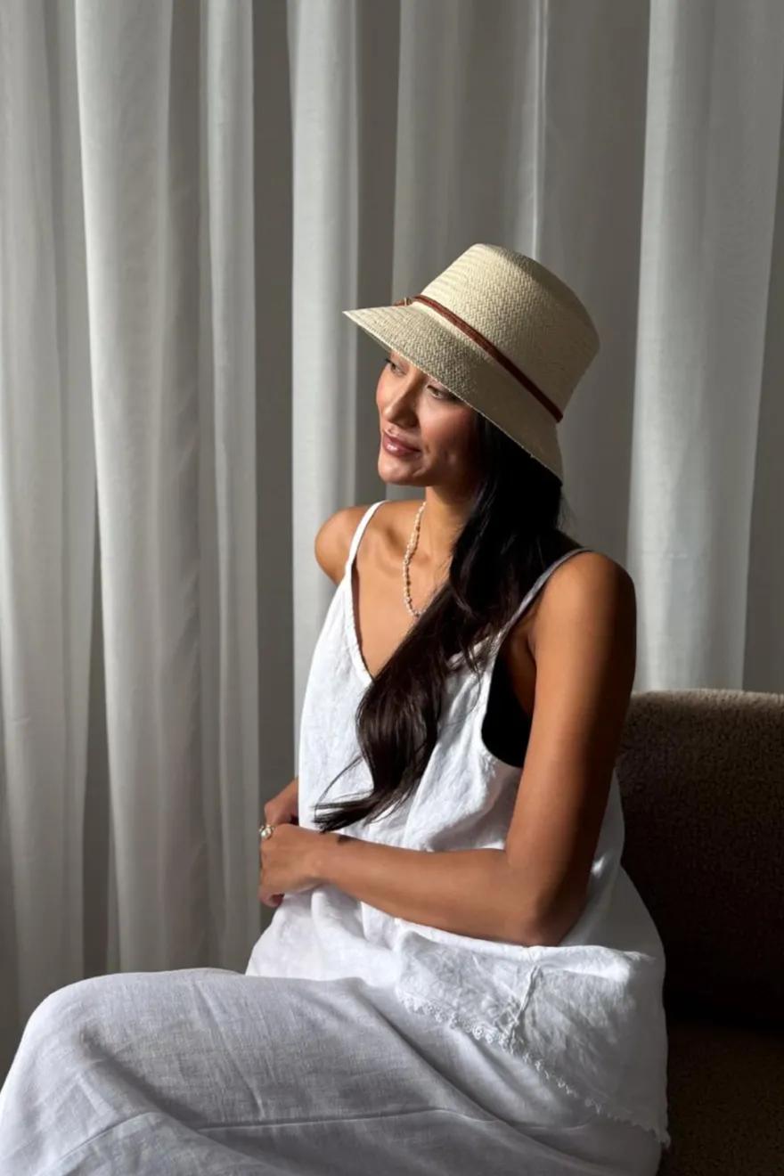 Bucket hattu, vaalea natural